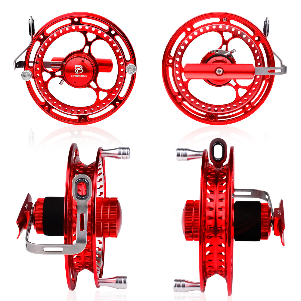 Fishing Boat Aluminum - 1PC 釣りリールフルメタルグレインホイールホットポータブルライトアルミ合金ハンドダイヤルいかだ釣りフロントリーチ釣り用品