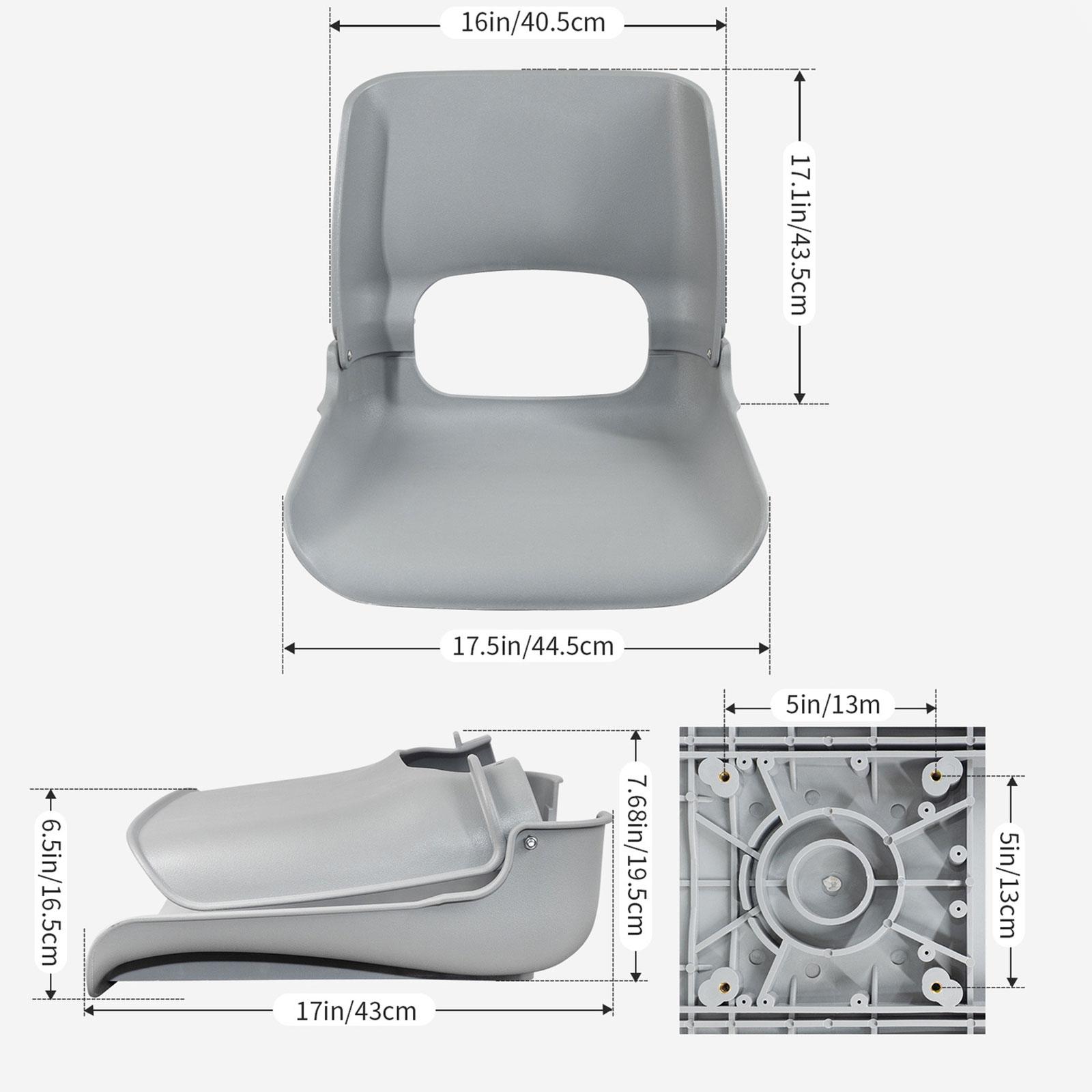 Fishing Boat Seat - ボートシート 折りたたみ式ハイバックチェア PP素材 簡単設置 防水 釣り、ボート、カヤック、カヌー、キャビンに最適