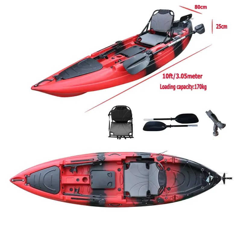 10フィートシングルシートシットオンフィッシングパドルカヤッ - Fishing Boat Seat のレビューと価格